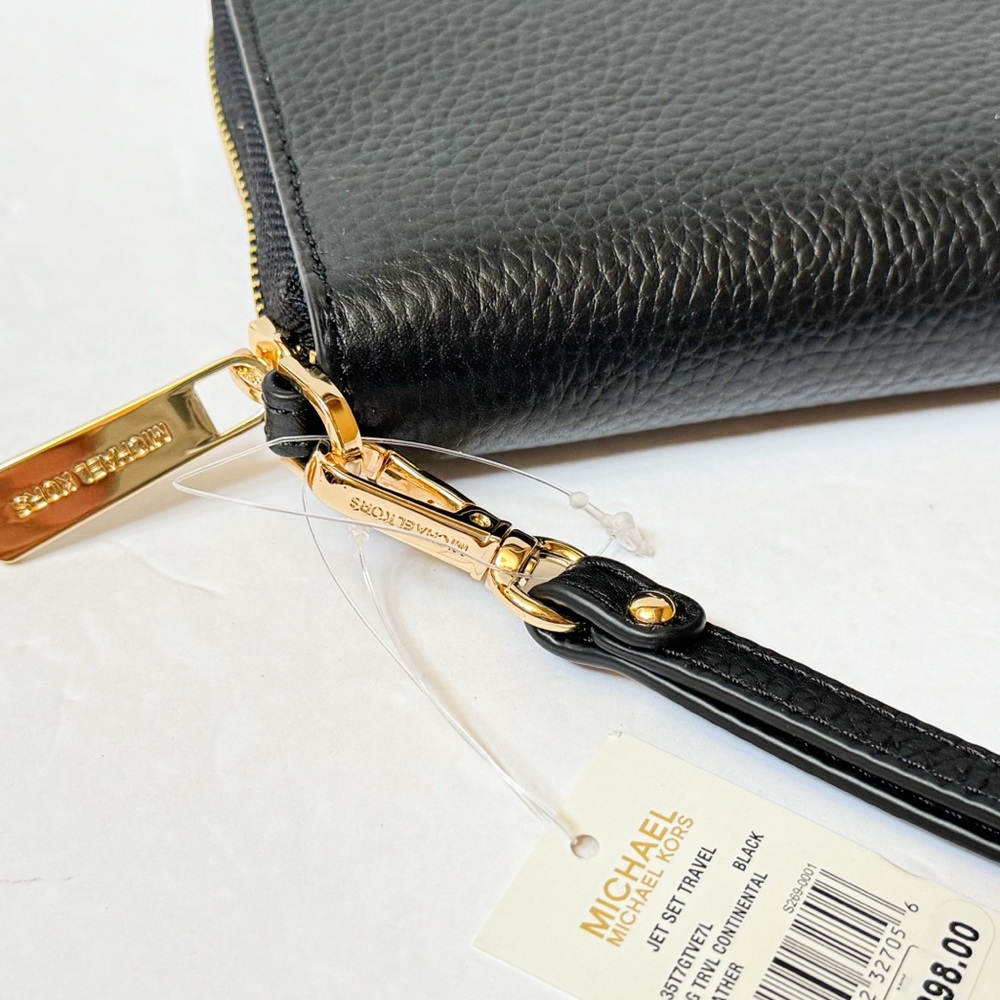 Michael Kors Jet Set LG Leather Wristlet Black - Picture 11 of 12